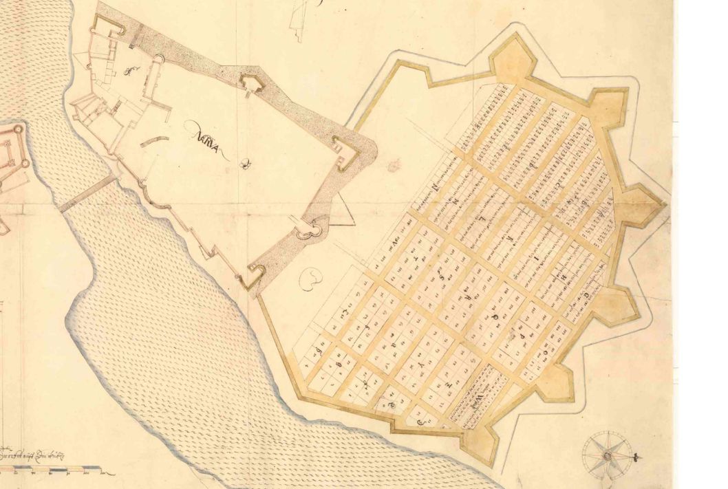 План укреплений нарвского пригорода 1647 года